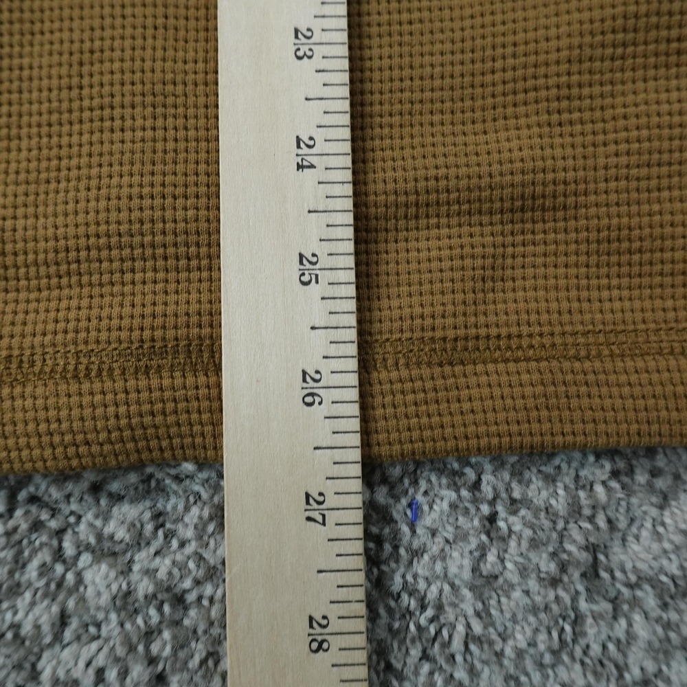 NEW Eddie Bauer Shirt Mens M Brown Thermal Crewneck Long Sleeve Waffle Knit Hike - Picture 8 of 11